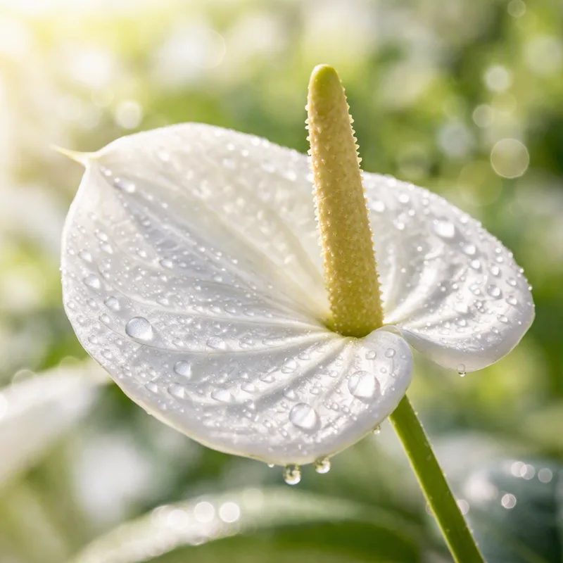 Anthurium (fleur flamant) - blanc