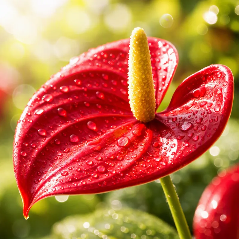 Anthurium (fleur flamant) - rouge