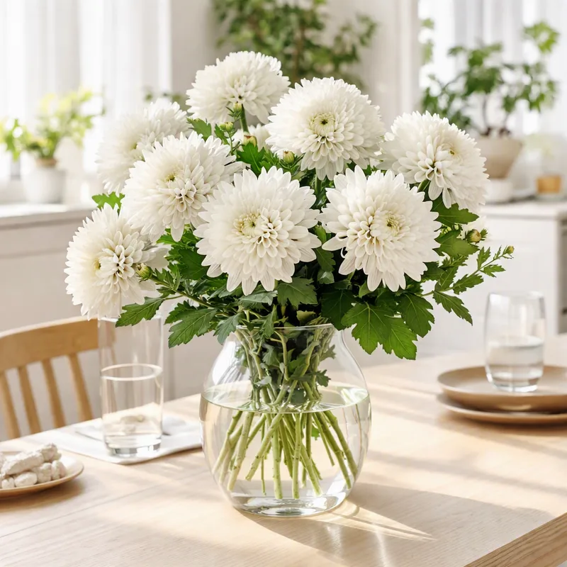 Chrysanthème - blanc - image 2