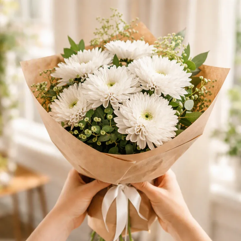 Chrysanthème - blanc - image 3