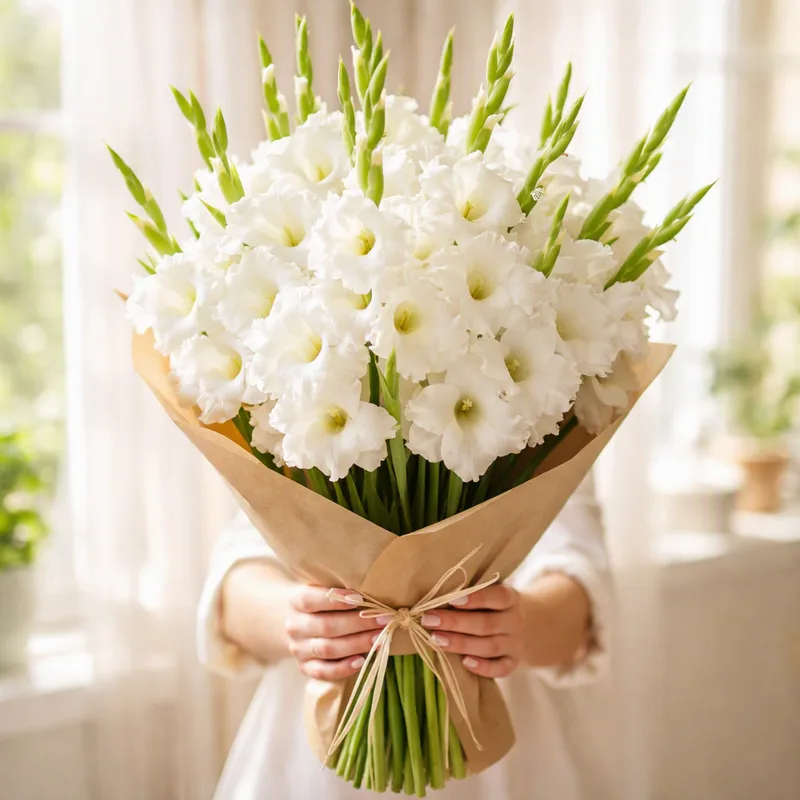 Glaïeul - blanc - image 3
