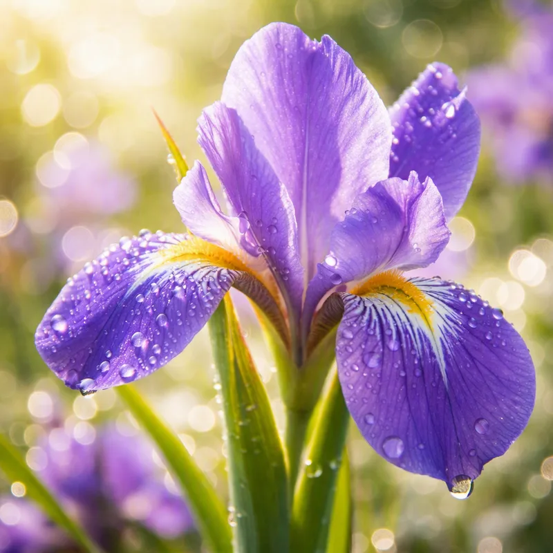 Iris - fleur royale aux tons de bleu et mauve