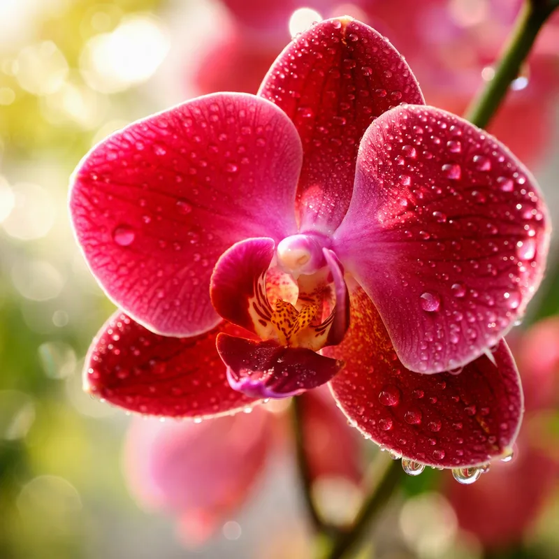 Orchidée (orchidée de mariée) - rouge