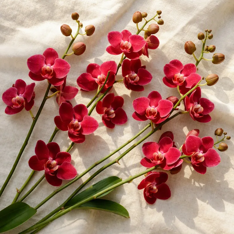 Orchidée (orchidée de mariée) - rouge - image 4