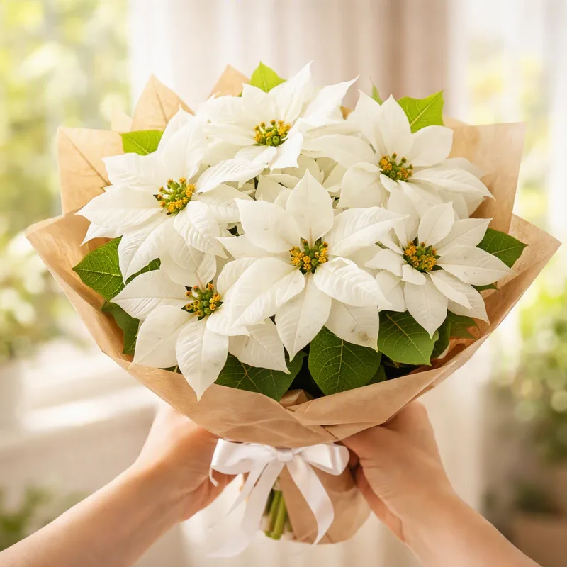Poinsettia - blanc - image 3