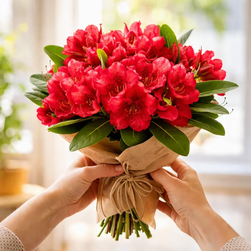 Rhododendron - rouge - image 3