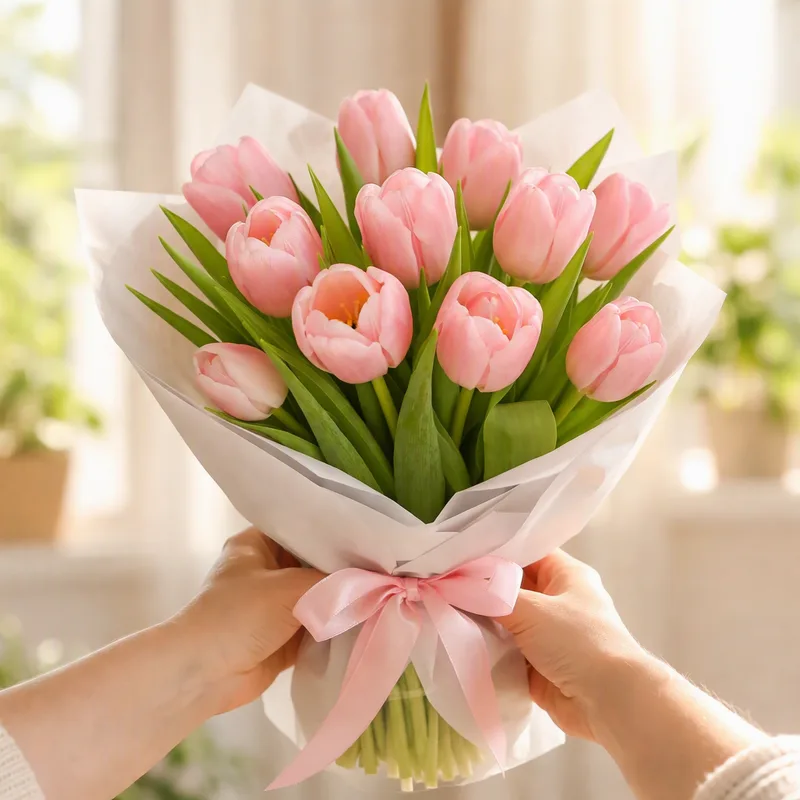 Tulipe - rose - image 3