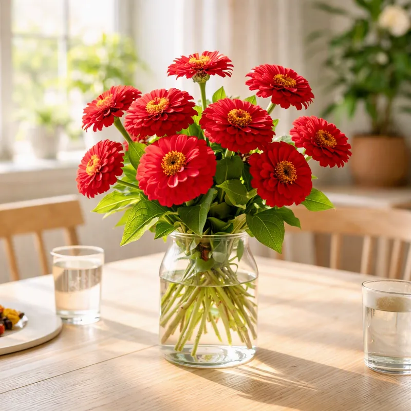 Zinnia - rouge - image 2